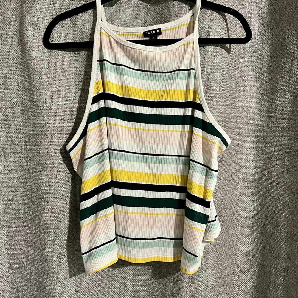 Torrid Cream Crop Tank Top Relaxed Fit